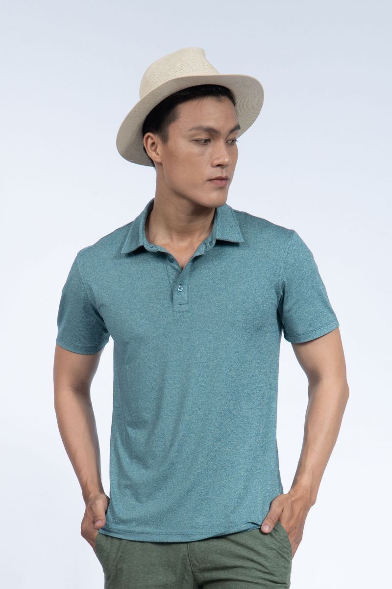 Áo Polo nam Novelty Regular fit màu xanh vỏ đậu NATMMTMPSR190218N