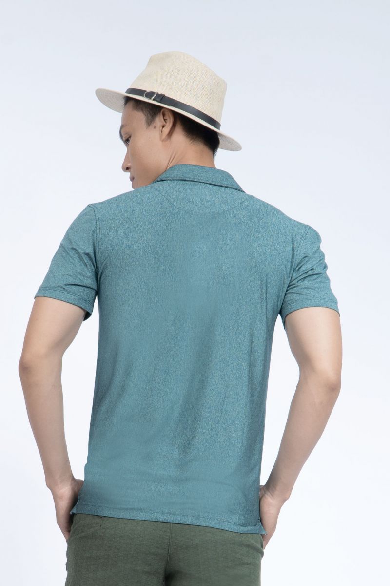 Áo Polo nam Novelty Regular fit màu xanh vỏ đậu NATMMTMPSR190218N