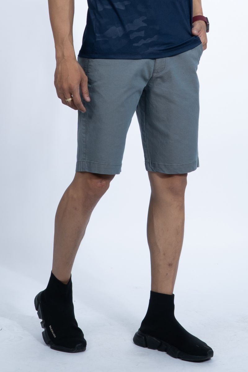 Quần Short linen nam Novelty xám xanh NSKMHTNCSR1901780