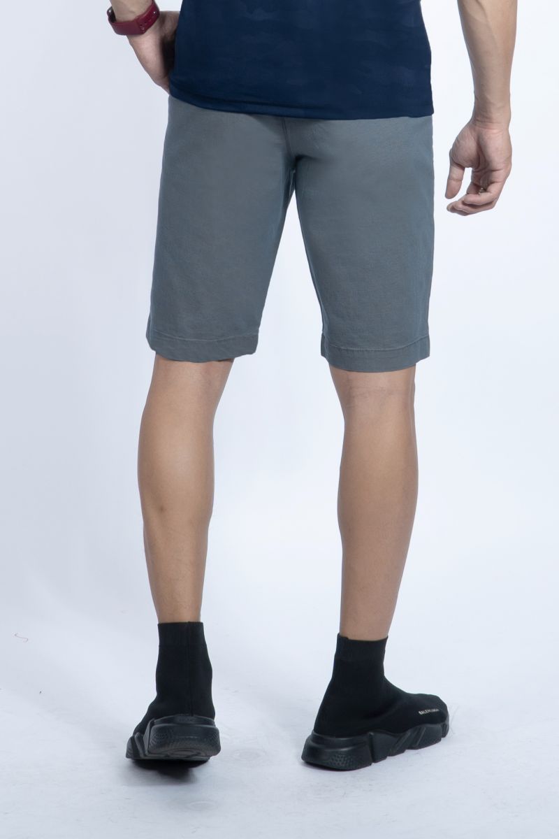 Quần Short linen nam Novelty xám xanh NSKMHTNCSR1901780