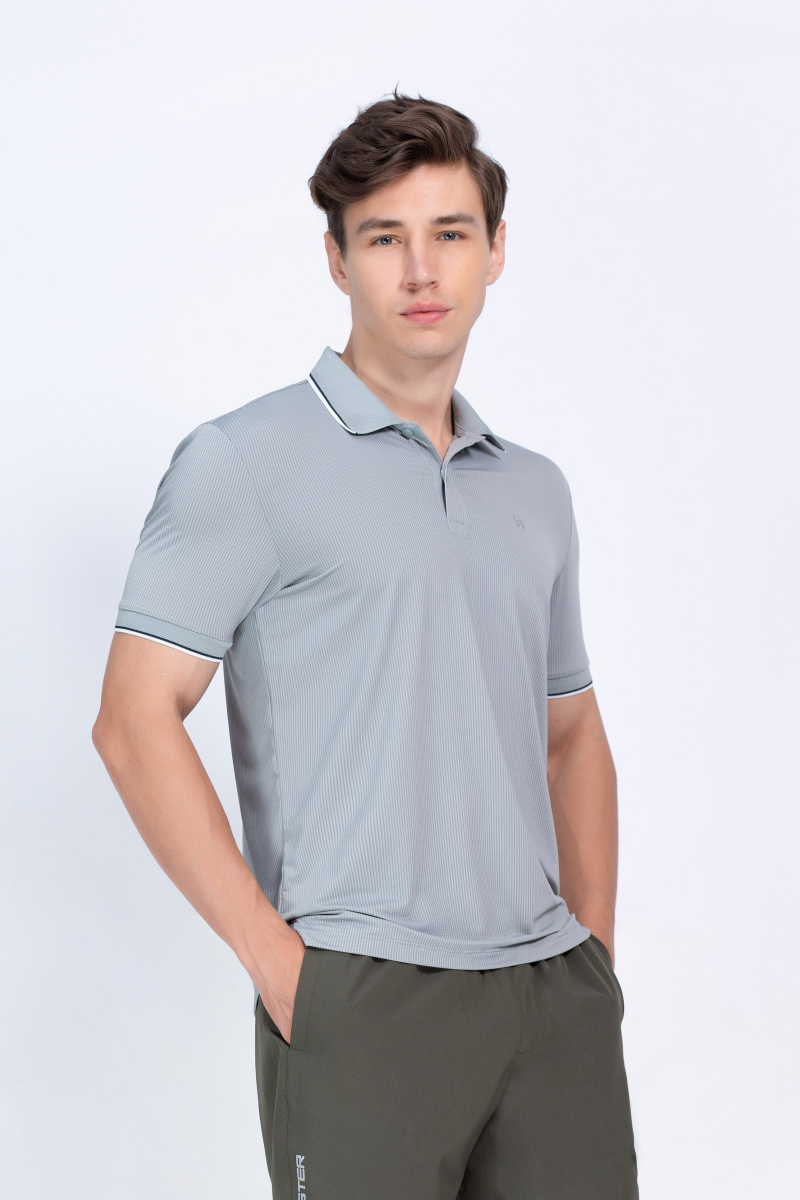 Áo Polo nam Novelty Regular fit Cool Feeling caro xám NATMCNMT3R250052N