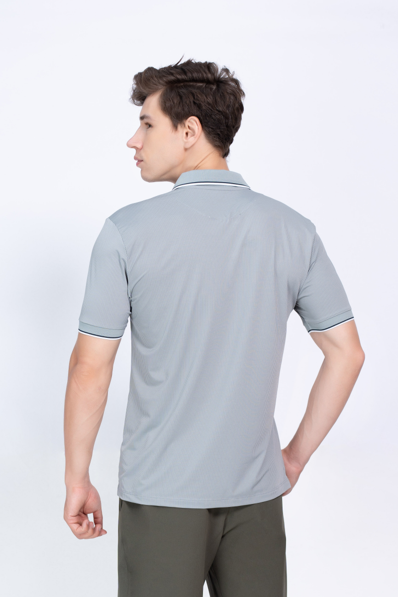 Áo Polo nam Novelty Regular fit Cool Feeling caro xám NATMCNMT3R250052N