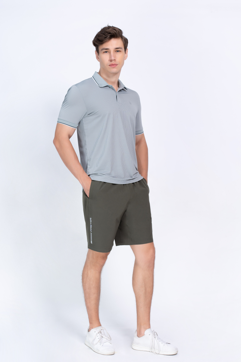 Áo Polo nam Novelty Regular fit Cool Feeling caro xám NATMCNMT3R250052N