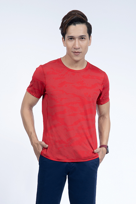 Áo thun nam cổ tròn Novelty Regular fit in họa tiết NATMHTMPSR190207N