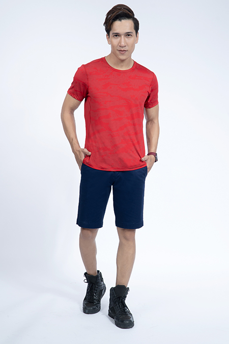 Áo thun nam cổ tròn Novelty Regular fit in họa tiết NATMHTMPSR190207N