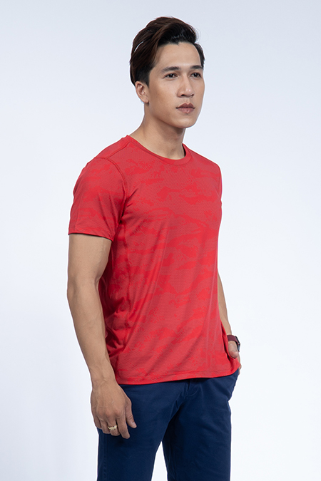 Áo thun nam cổ tròn Novelty Regular fit in họa tiết NATMHTMPSR190207N