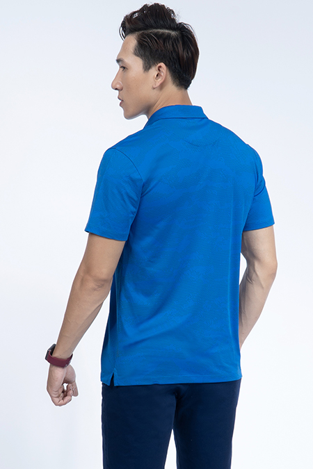 Áo Polo nam Novelty Regular fit màu xanh NATMHTMPSR190212N