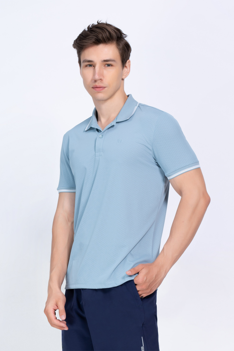Áo Polo nam Novelty Regular fit Cool Feeling xanh dương NATMINMNER250027N