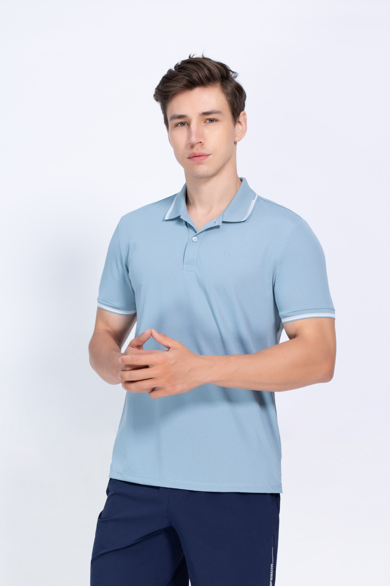 Áo Polo nam Novelty Regular fit Cool Feeling xanh dương NATMINMNER250027N