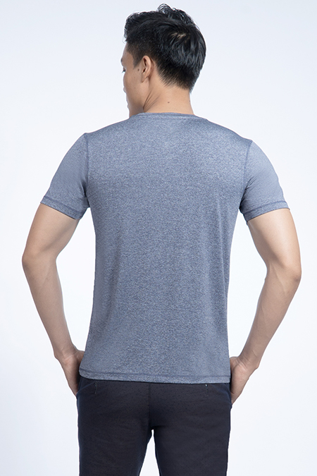 Áo thun nam cổ tròn Novelty Regular fit xám nhạt NATMMTMPSR190223N
