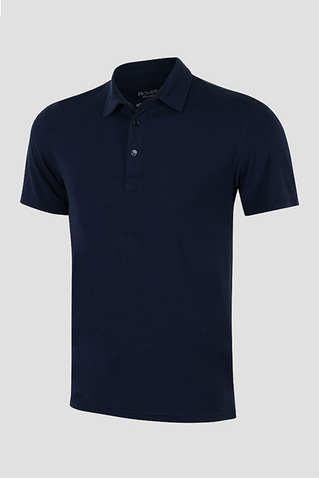 Áo Polo nam Novelty Regular fit Bamboo trơn màu xanh navy NATMMTMT3R180999N