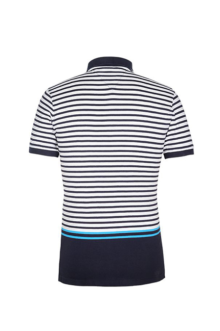 Áo thun Polo nam Novelty sọc ngang phối xanh NATMSBNCSR151907N