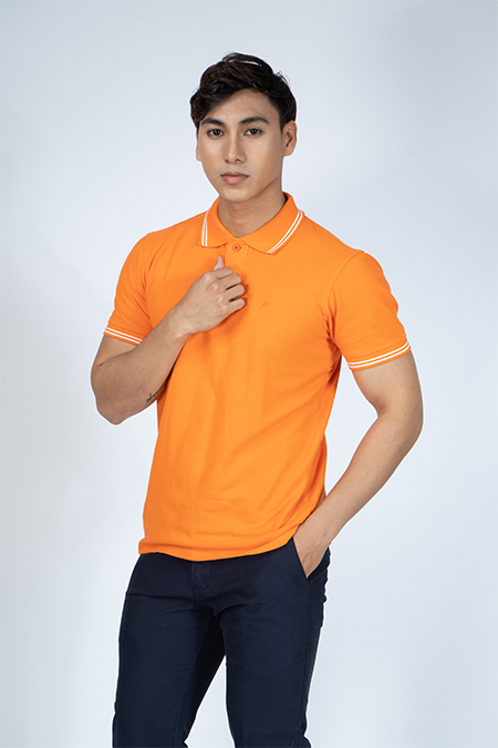 Áo Polo nam Novelty màu cam NATNMDNCTR141634N