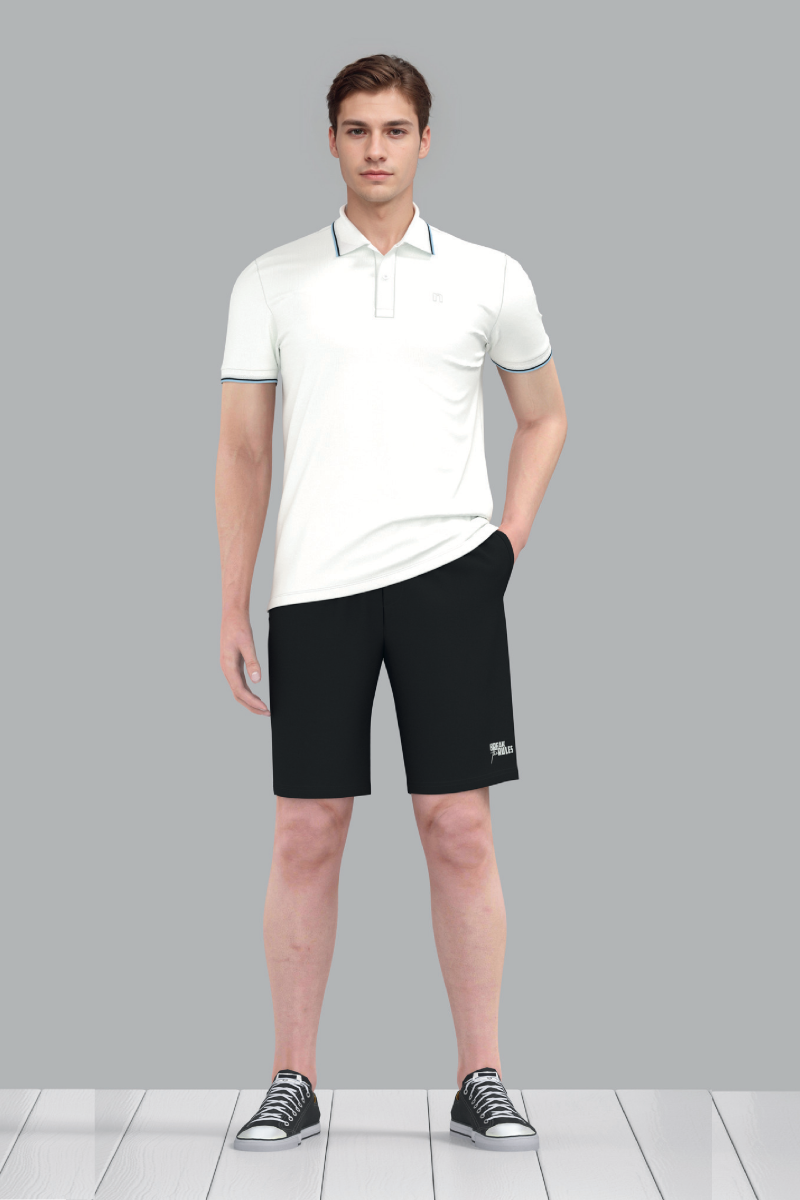 Quần short nỷ nam Novelty Regular fit màu Đen NQNMMDMT3R250053Q