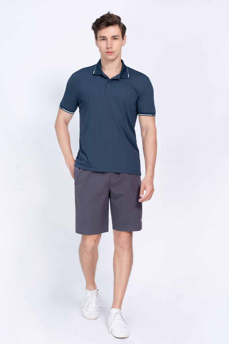 Quần short nỷ nam Novelty Regular fit xám đậm NQNMMDMT3R250055Q