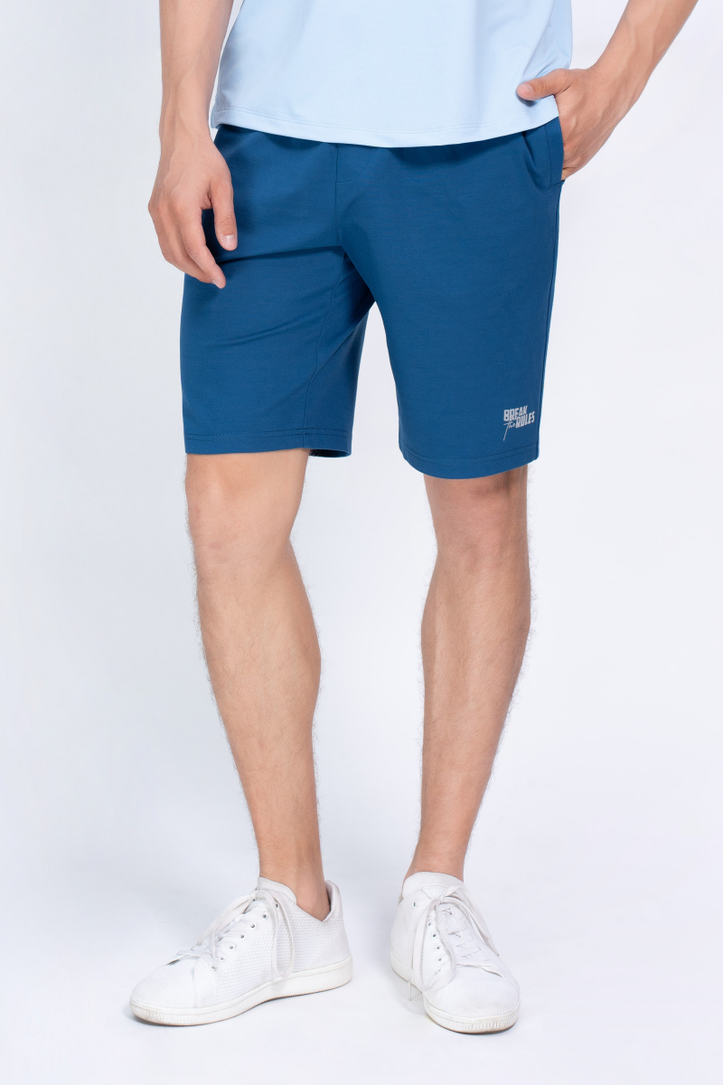 Quần short nỷ nam Novelty Regular fit Xanh két NQNMMDMT3R250058Q