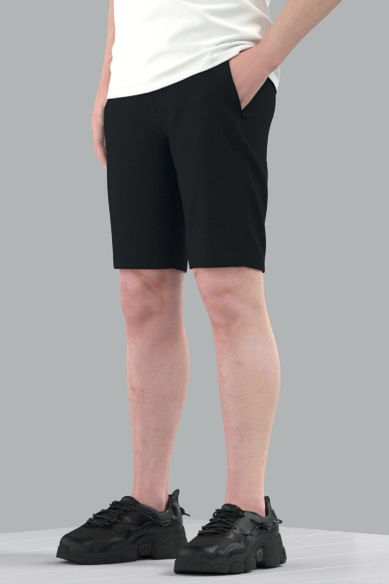 Quần short linen nam Novelty 0Ply Regular fit đen NQSLMDMCSR2500000
