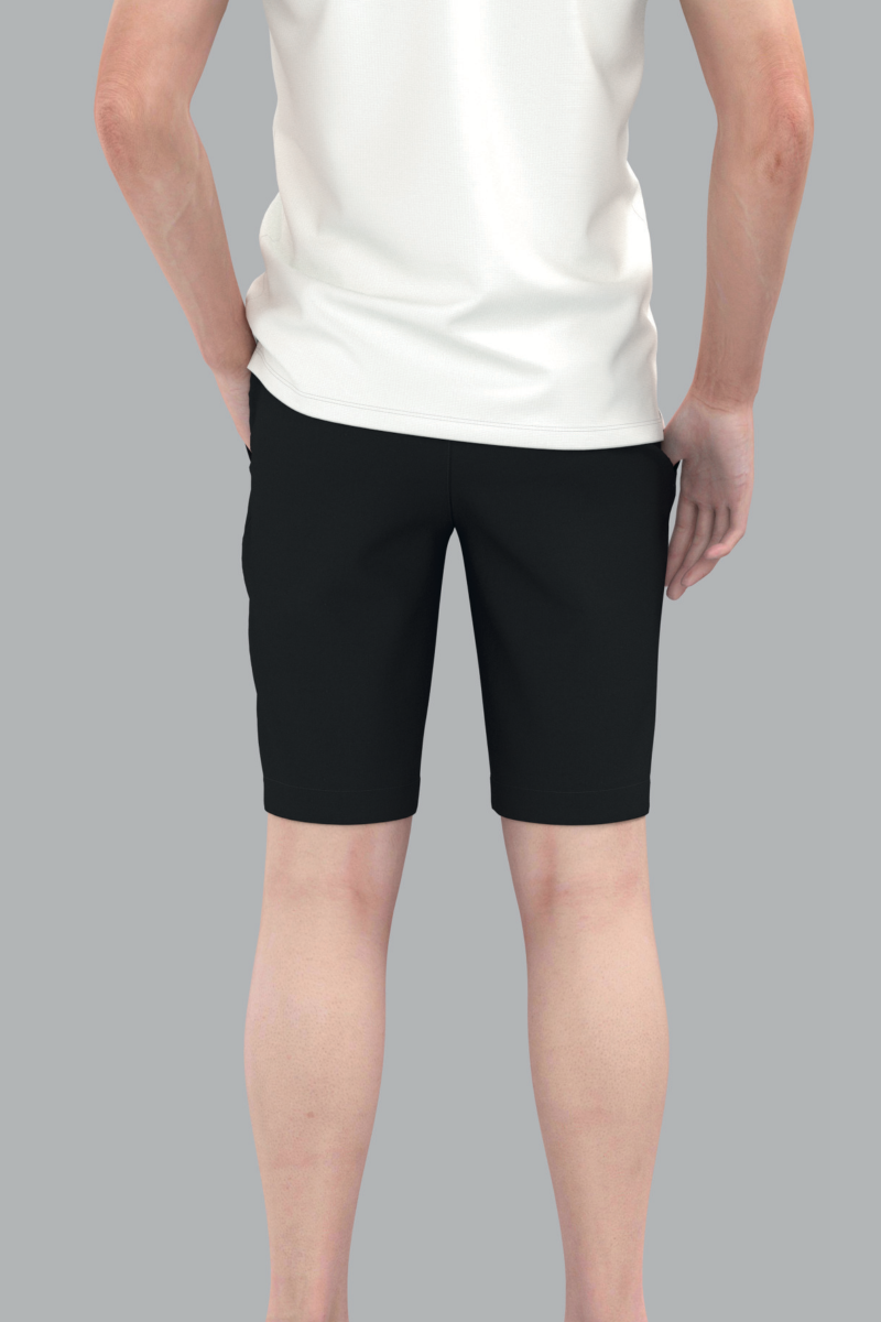 Quần short linen nam Novelty 0Ply Regular fit đen NQSLMDMCSR2500000