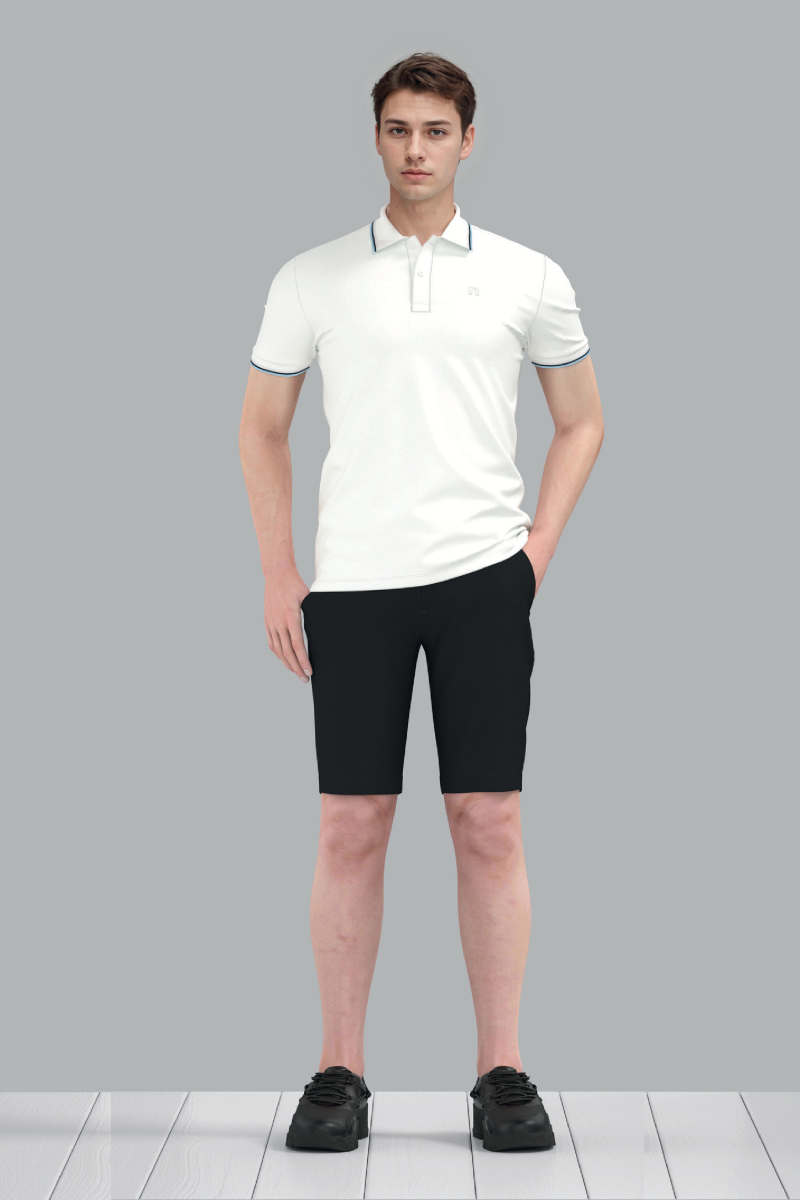 Quần short linen nam Novelty 0Ply Regular fit đen NQSLMDMCSR2500000
