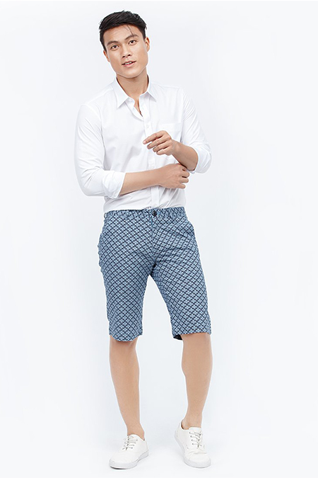 Quần Short Khaki nam Novelty họa tiết NSKMINNCSR1620250