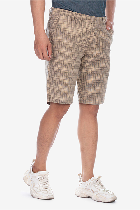Quần Short Khaki nam Novelty caro NSKMINNCTR1814090