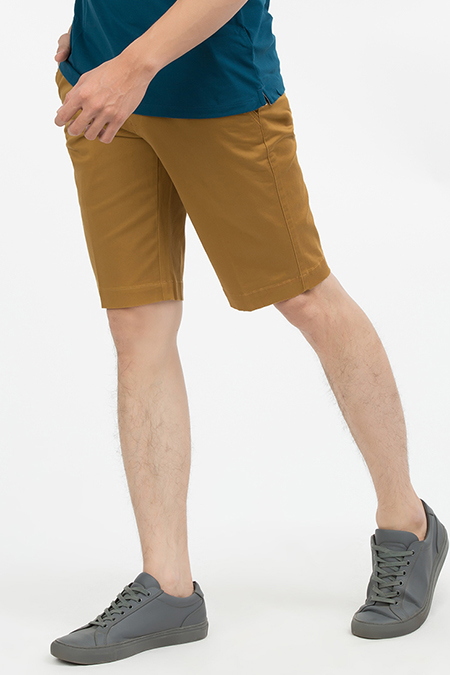 Quần Short Khaki nam Novelty màu nâu NSKMMDMCSR1800740