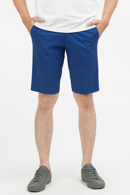 Quần Short Khaki nam Novelty màu xanh dương NSKMMDMCSR1800890