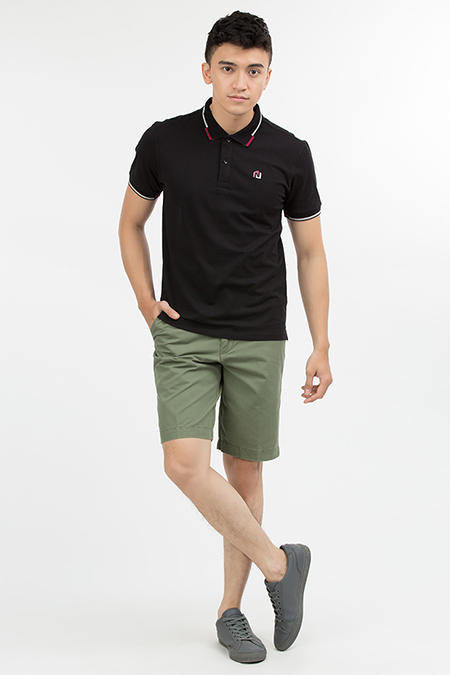 Quần Short Khaki nam Novelty màu rêu NSKMMDMCTC1800940