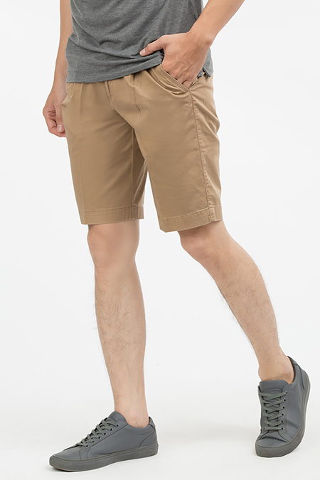 Quần Short Khaki nam Novelty màu nâu NSKMMDMCTC1801261