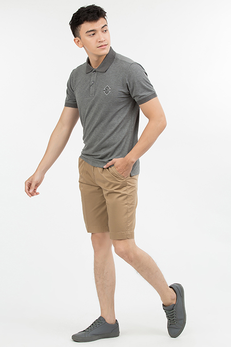 Quần Short Khaki nam Novelty màu nâu NSKMMDMCTC1801261