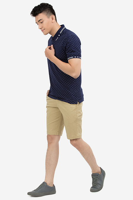 Quần Short Khaki nam Novelty màu be NSKMMNMCSR1800720