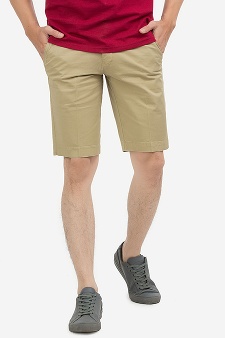 Quần Short Khaki nam Novelty màu be nhạt NSKMMNMCSR1800870