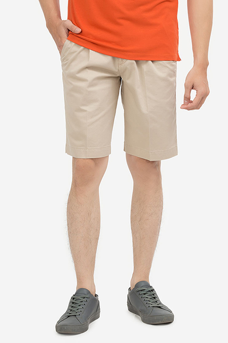 Quần Short Khaki nam Novelty màu kem NSKMMNMCTC1801241