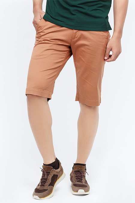 Quần Short khaki nam Novelty màu nâu nhạt NSKMMNNCSR1618670