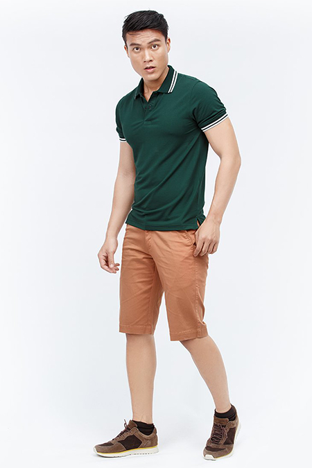 Quần Short khaki nam Novelty màu nâu nhạt NSKMMNNCSR1618670