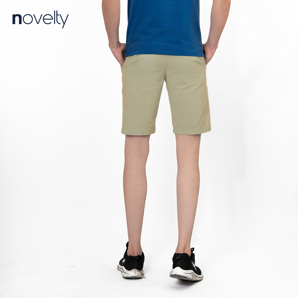 Quần Short khaki nam Novelty xám trắng chấm bi NSKMHTNCSR1901830