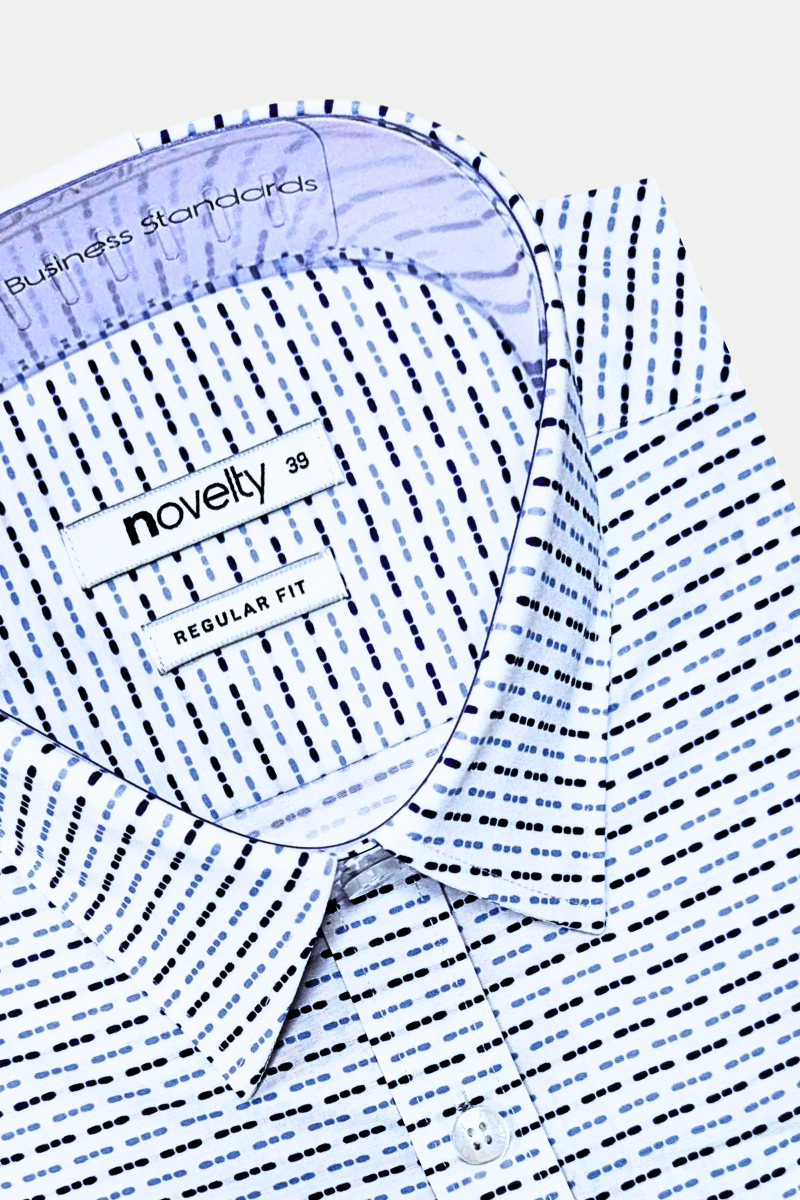 Áo sơ mi nam dài tay Novelty Regular fit hoa văn NSMMINMMSR240597N