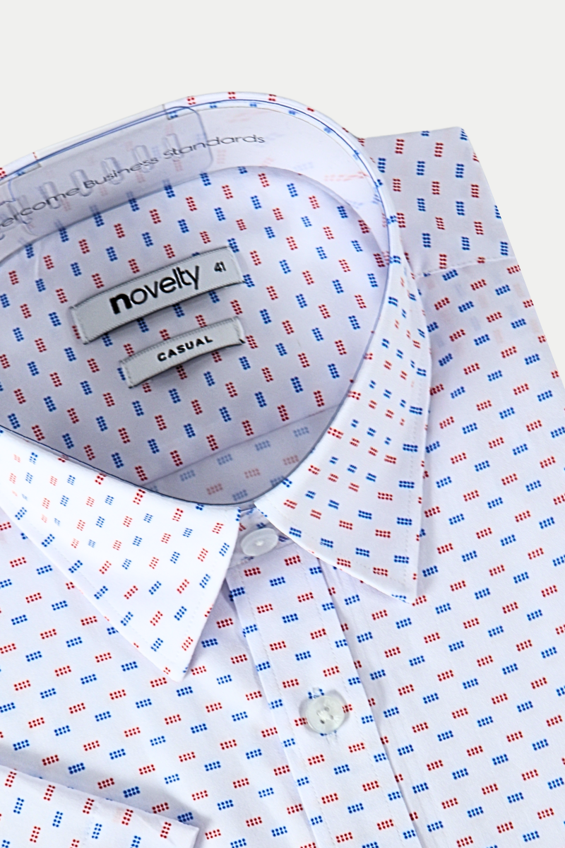 Áo sơ mi nam ngắn tay Novelty Casual Hoa văn NSMMINMSPB250080N