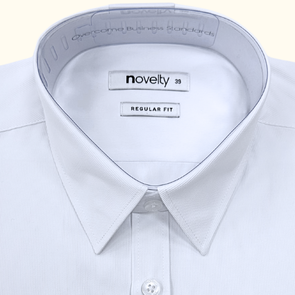 Áo sơ mi trắng dài tay Novelty Regular fit vân sọc NSMMTSMRCR240642D