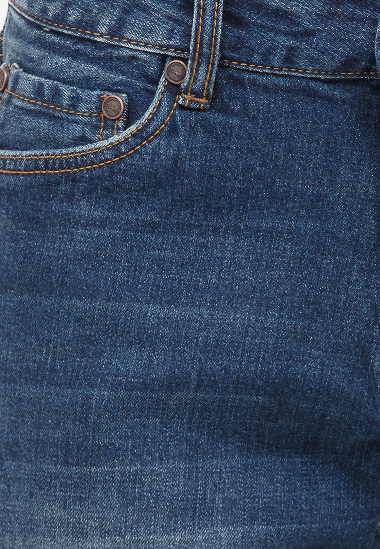 Quần jean short nam Novelty Slim Straight wash ống màu xanh đậm NSJMMTNCSI1701080