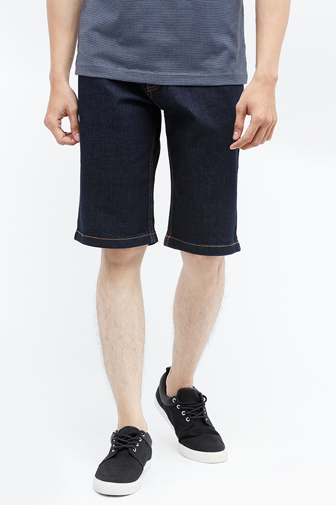 Quần jean short nam Novelty Slim Fit màu xanh đen NSJMMDNCSI1701110