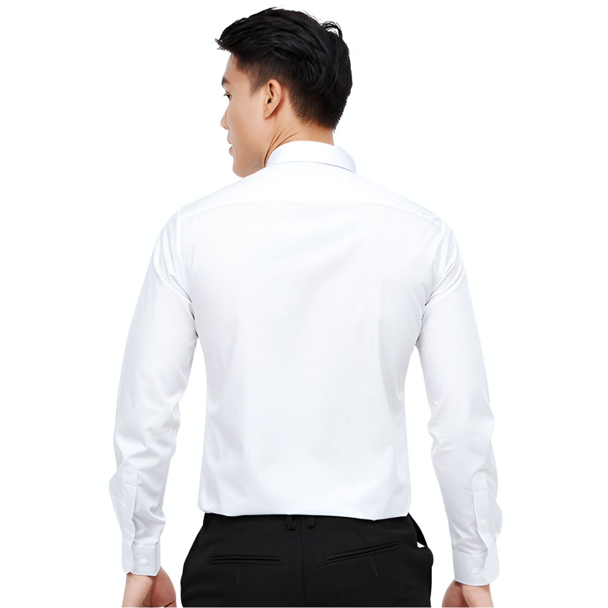 Áo sơ mi trắng Nano dài tay Novelty Regular fit NSMMMWMSPR240002D