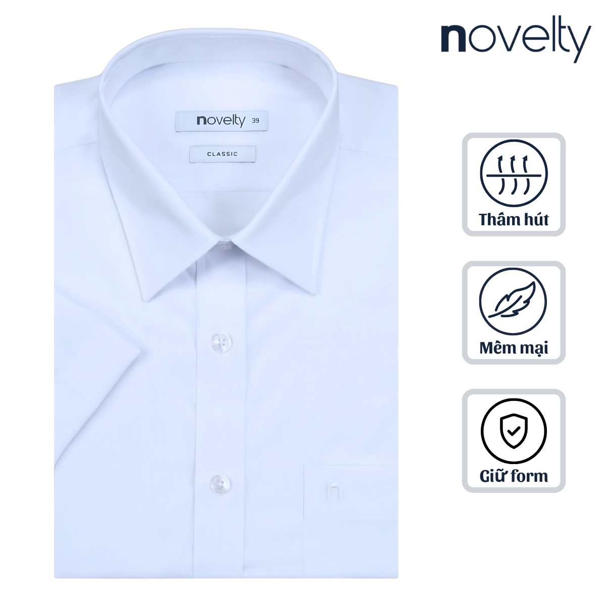 COMBO QUẦN TÂY XANH ĐEN & ÁO SƠ MI TRẮNG NAM NOVELTY – CLASSIC-01