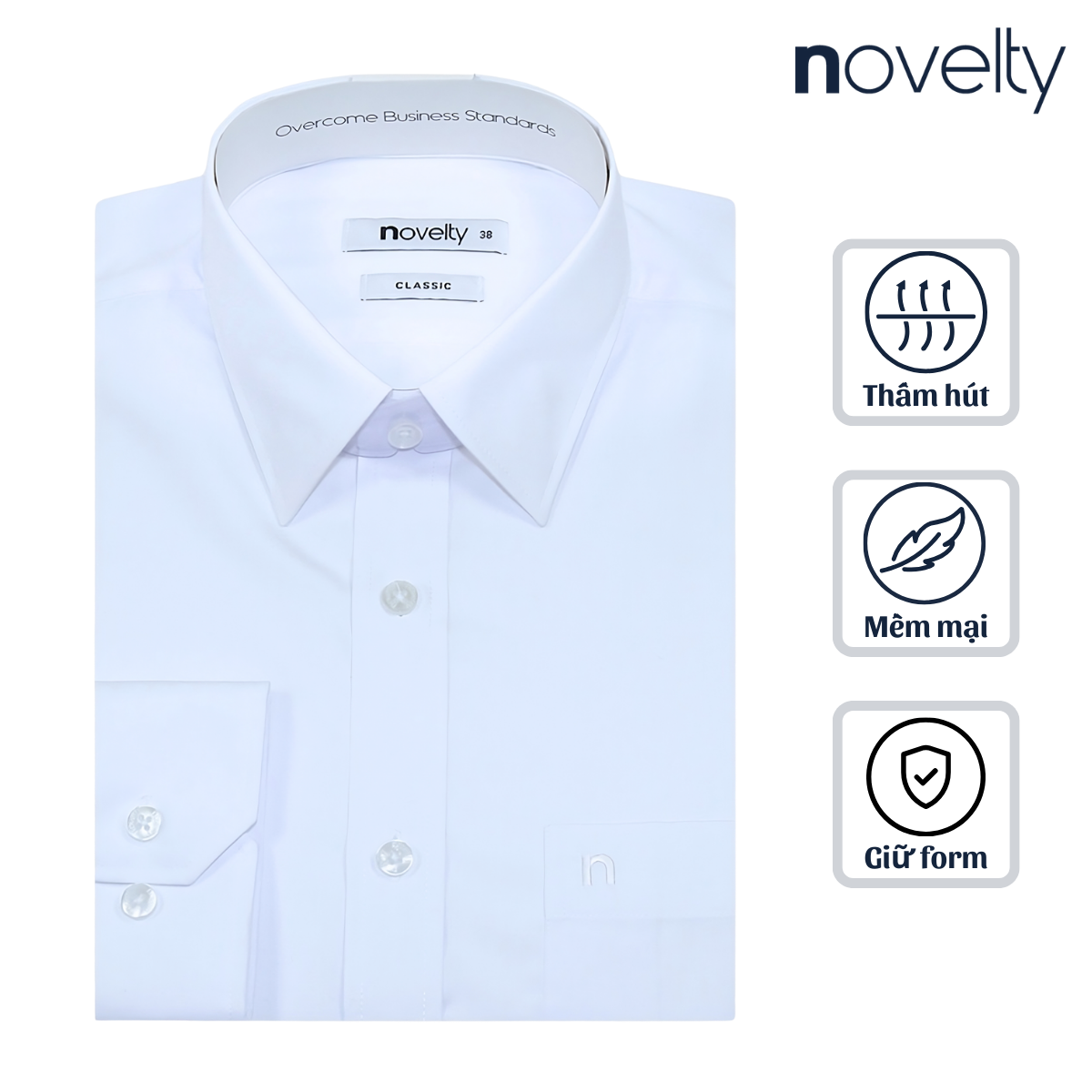 COMBO QUẦN TÂY XANH ĐEN & ÁO SƠ MI TRẮNG NAM NOVELTY – CLASSIC-01