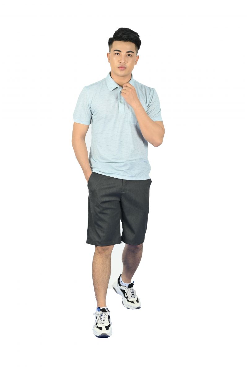 Quần tây short nam 0 ply màu rêu Regular fit NQSMMDMT3R2201180