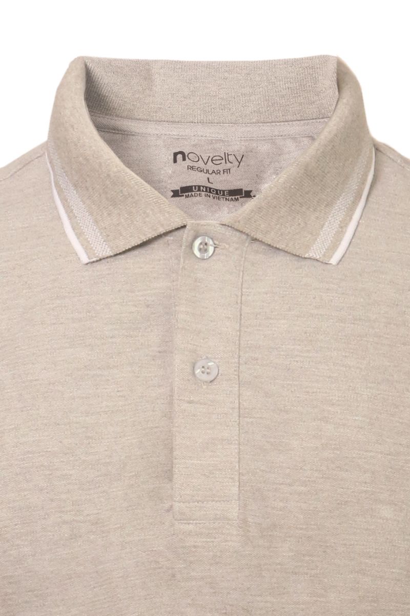 Áo Polo nam Novelty Regular fit màu xám nhạt NATMMTMT3R180041N