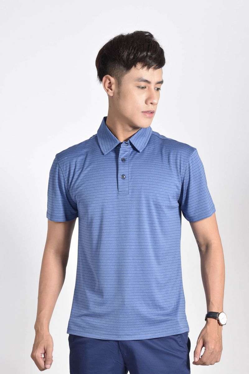 Áo Polo nam Novelty Regular fit kẻ sọc NATMSBNSPR181209N