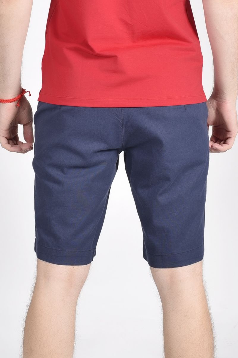 Quần short linen nam Novelty xanh đen NSKMMNMCSR1813920