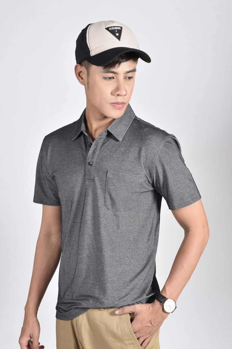 Áo Polo nam Novelty màu đen NATMMTMT3R181076N