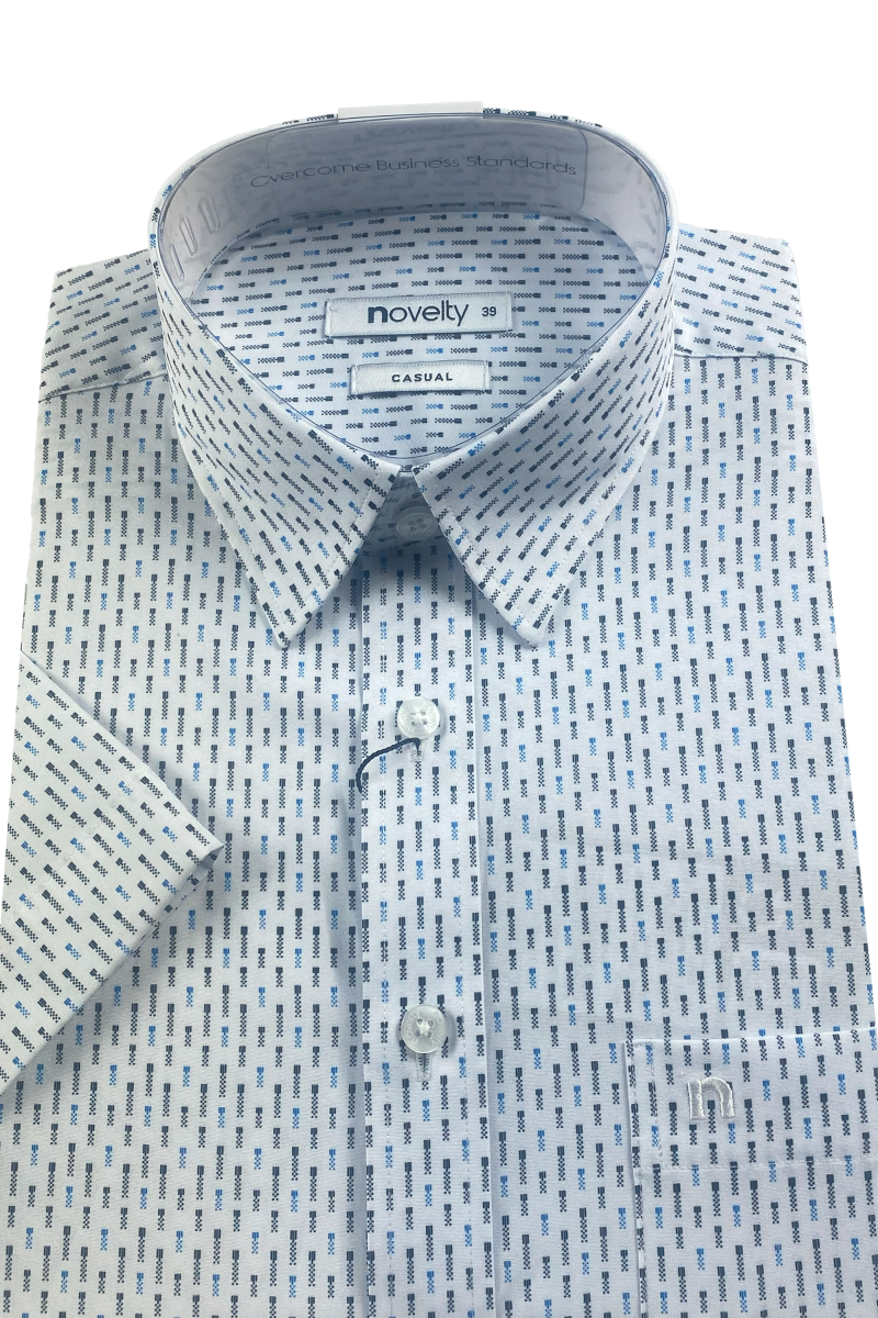 Áo sơ mi nam ngắn tay Novelty Casual  Hoa văn NSMMINMSPB240456N